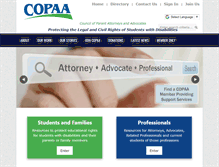 Tablet Screenshot of copaa.org